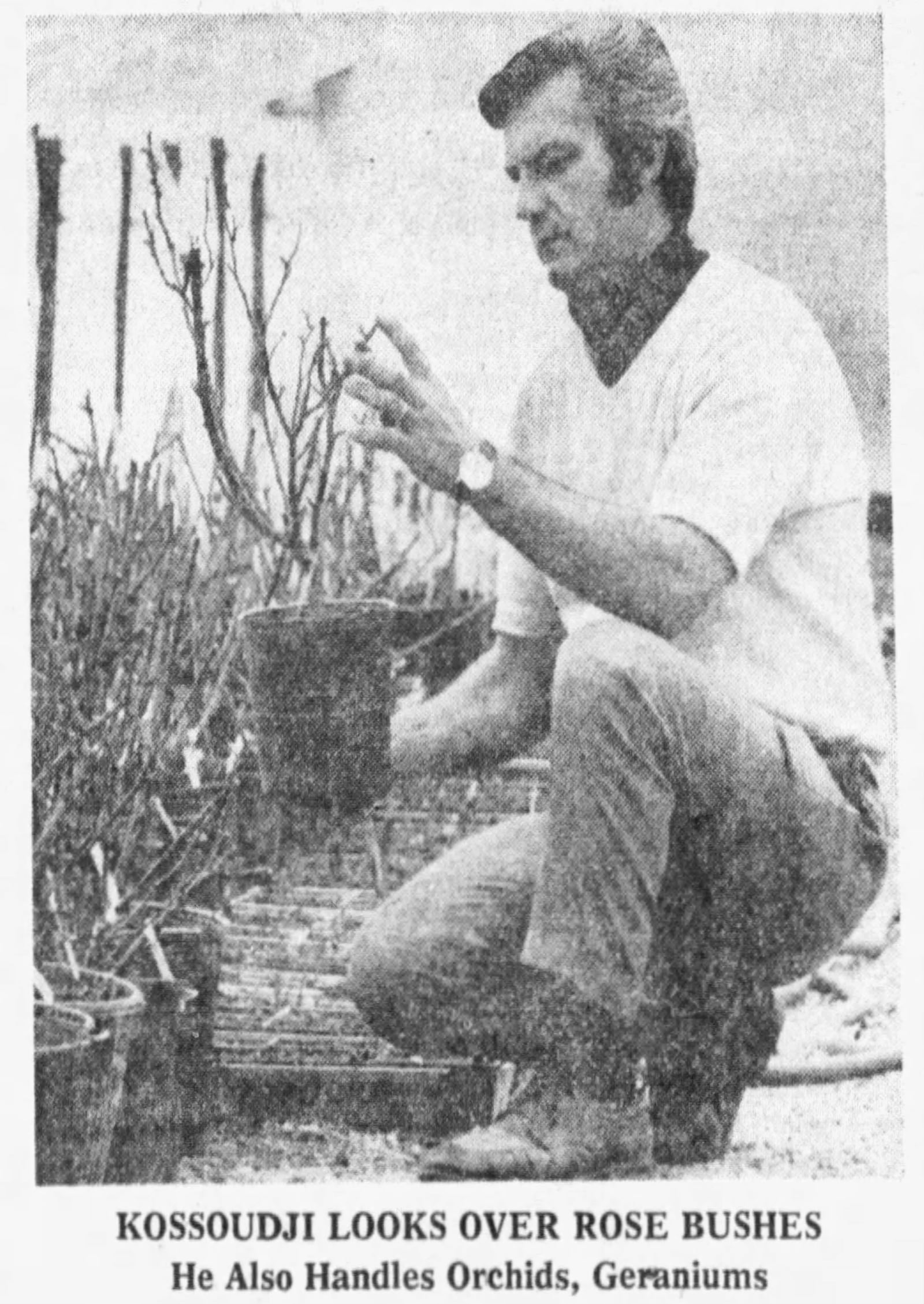 Pete Kossoudji at the North Dayton Garden Center in 1973. DAYTON DAILY NEWS ARCHIVES