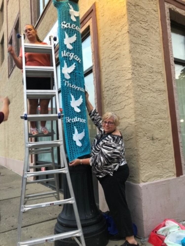 PHOTOS: Yarn bombs spread message of hope in aftermath of tragedy