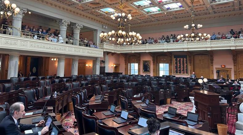The gallery is full at the Ohio House Chamber in anticipation of Wednesday's session.