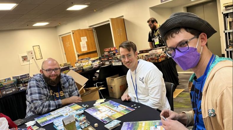 Board gamers at AcadeCon 2022. CONTRIBUTED