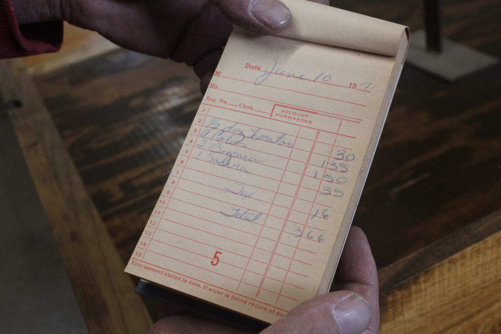 Monnin's Fruit Farm will open for its 58th season on April 13, 2019. Glenn Monnin holds a receipt from 1971.
