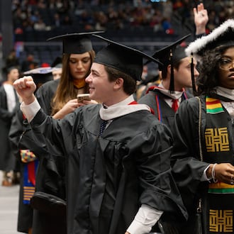 The University of Dayton, during its winter commencement ceremony on Saturday, conferred 68 doctoral degrees, 515 master’s, 11 educational specialists, and 424 undergraduate degrees. SYLVIA STAHL/UNIVERSITY OF DAYTON