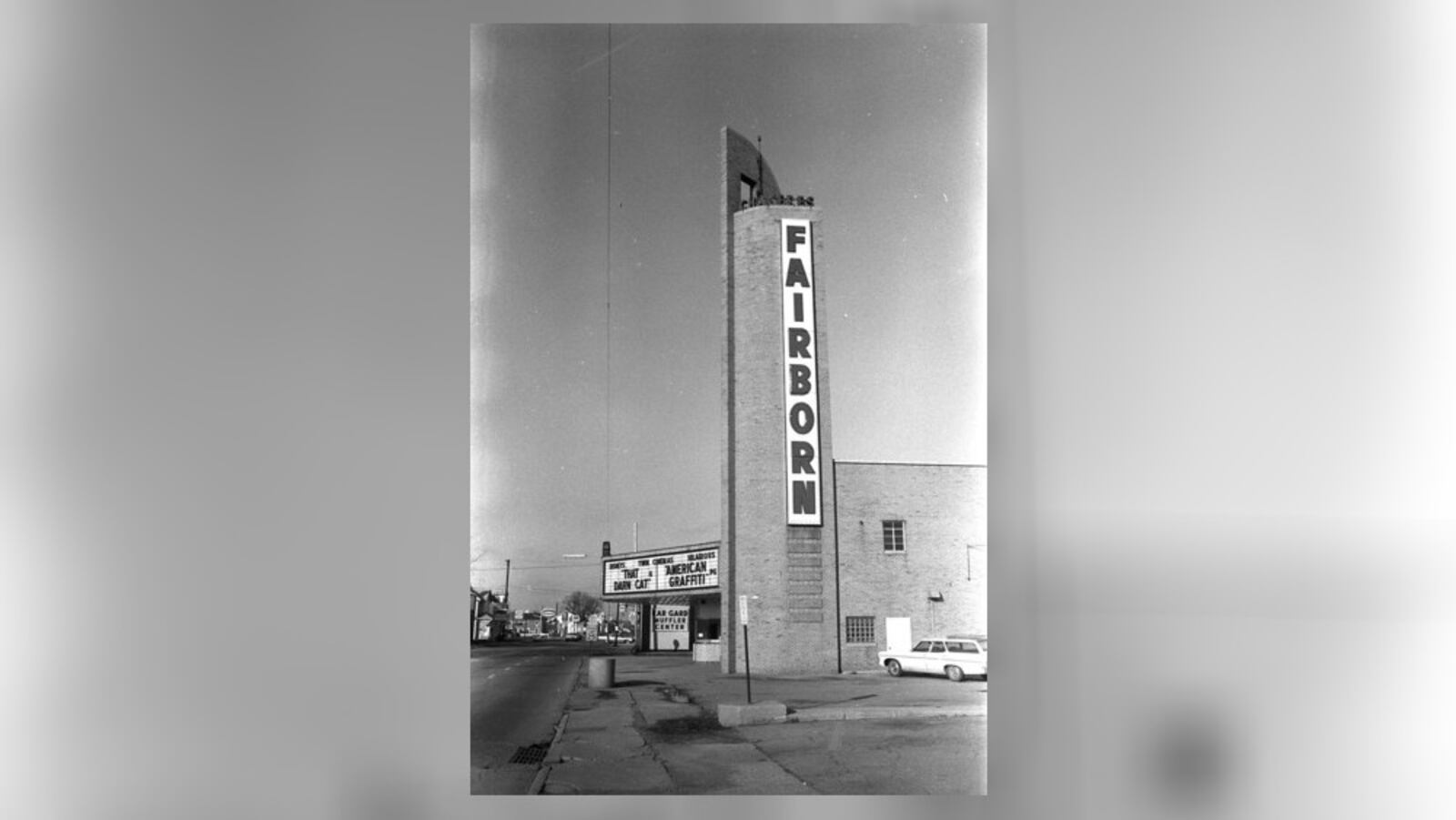 The Fairborn Theater at 34 S. Broad St. theater, shown here in 1973, opened in 1948. COURTESY OF THE FAIRBORN AREA HISTORICAL SOCIETY