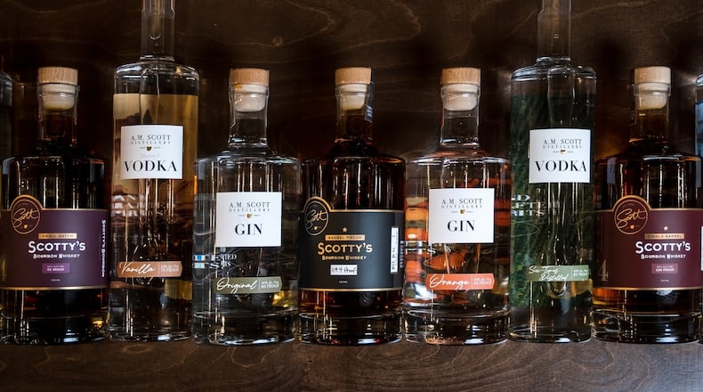 A.M. Scott Distillery in Troy has released its full collection of spirits, which includes four vodkas, two gins and three bourbons (FACEBOOK PHOTO).