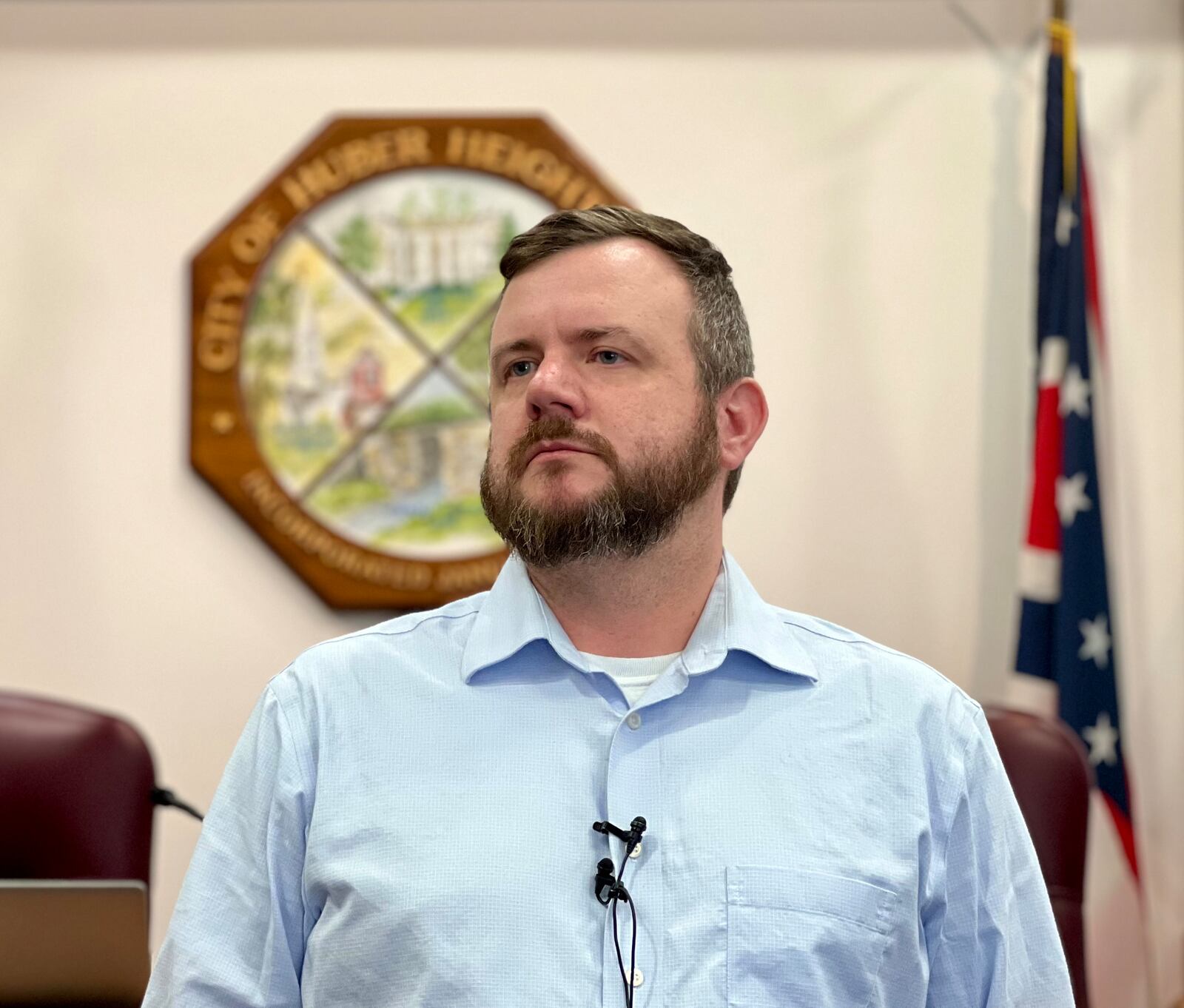 Huber Heights City Manager Rick Dzik gave an update Wednesday on the city's ongoing cyber security issues. AIMEE HANCOCK/STAFF