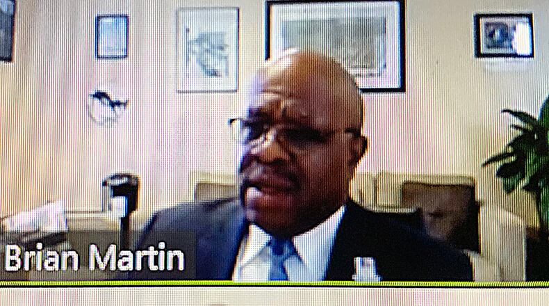 Brian Martin, Miami Valley Regional Planning Commission executive director, is pictured in a Zoom meeting Thursday where members voted to approve an equity, diversity and inclusion resolution. STAFF