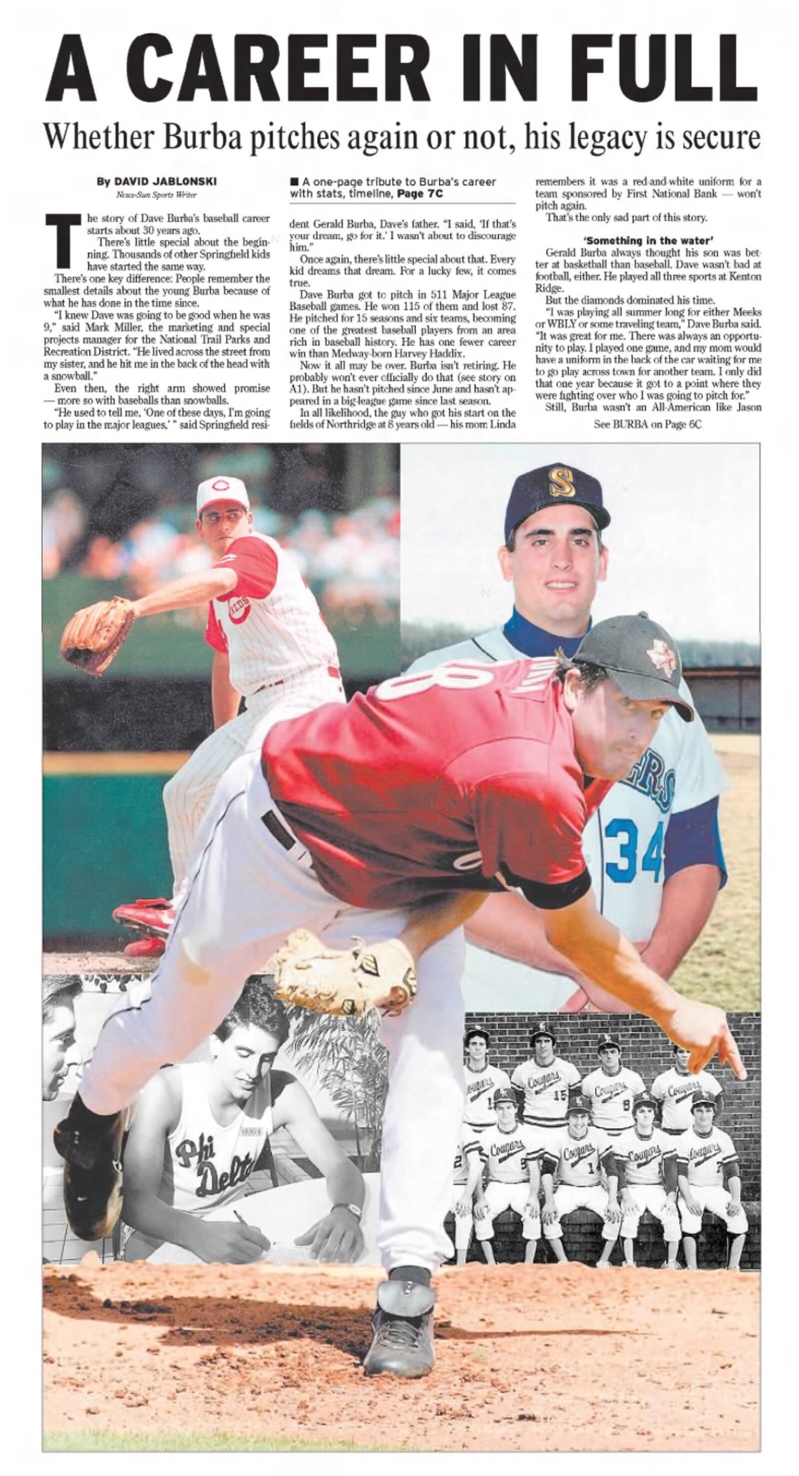 Dave Burba in Springfield News-Sun in 2005