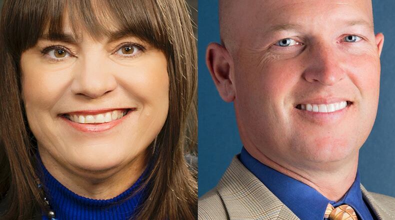 After winning primaries on Tuesday, Carolyn Rice, a Democrat, and Republican Doug Barry will face each other in November for an open Montgomery County Commission seat. SUBMITTED