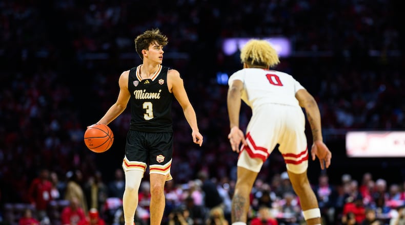 The Miami RedHawks beat Northern Illinois 85-61 on Saturday, Jan. 31, 2026 at Millett Hall in Oxford. Before the game, Miami legend Ron Harper was awarded an honorary degree from the university. JEREMY MILLER / CONTRIBUTED PHOTO
