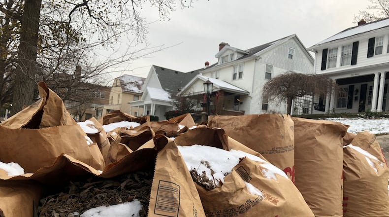 Dayton residents won’t have to bag up their leaves next year. Curbside leaf collection returns for the first time since 2009. CORNELIUS FROLIK / STAFF