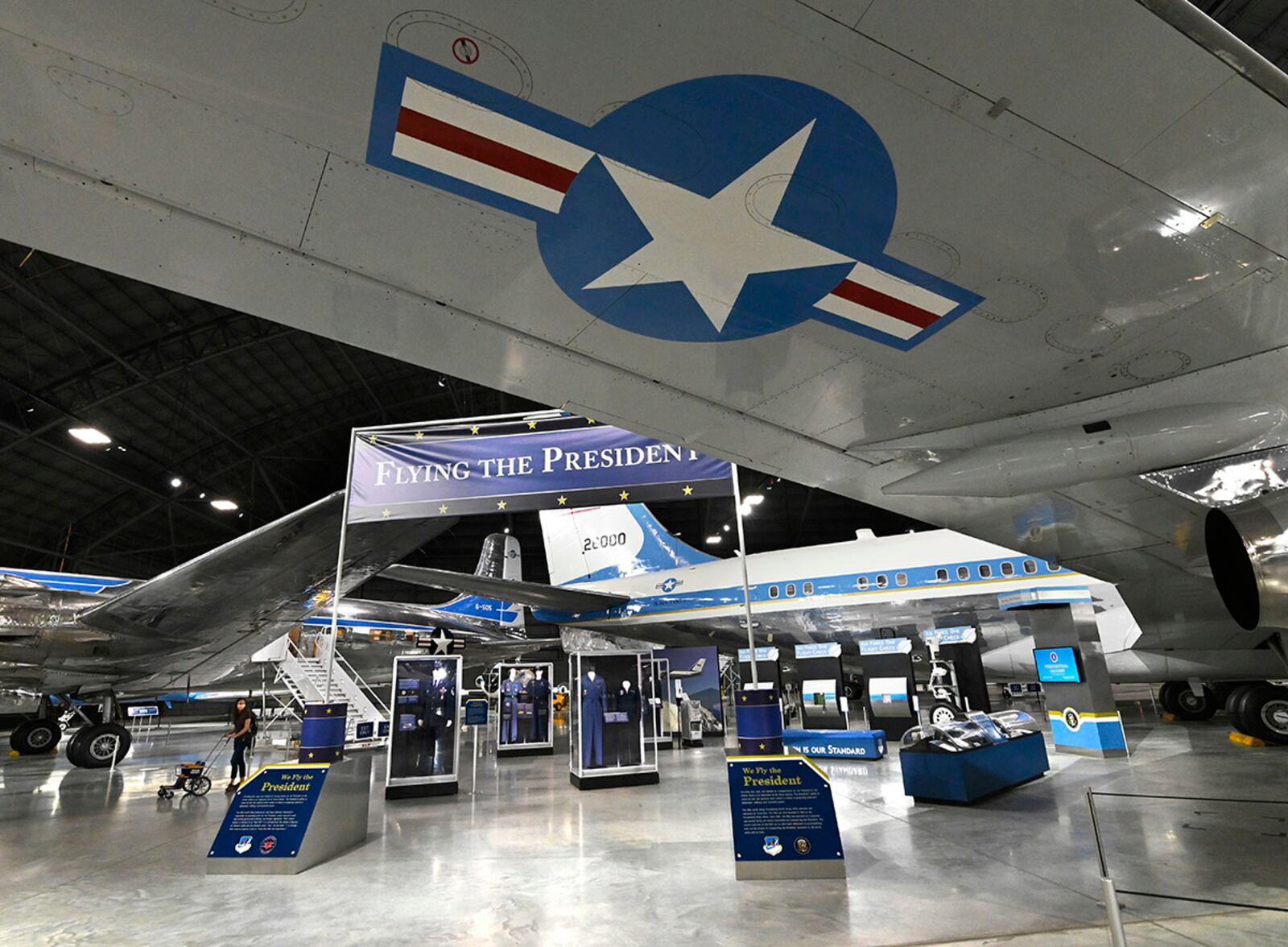 “Flying the Presidents” was part of the Air Force Museum Foundation’s Living History Series. A panel discussion took place April 1 in the museum’s Presidential Gallery. U.S. AIR FORCE PHOTO/TY GREENLEES