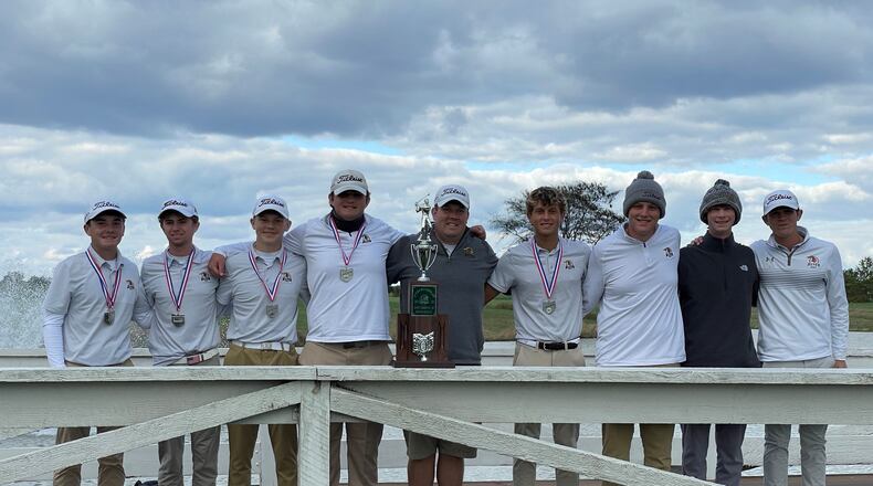 The Alter boys golf team finished second Saturday in the Division II state tournament at NorthStar Golf Club in Sunbury. CONTRIBUTED PHOTO