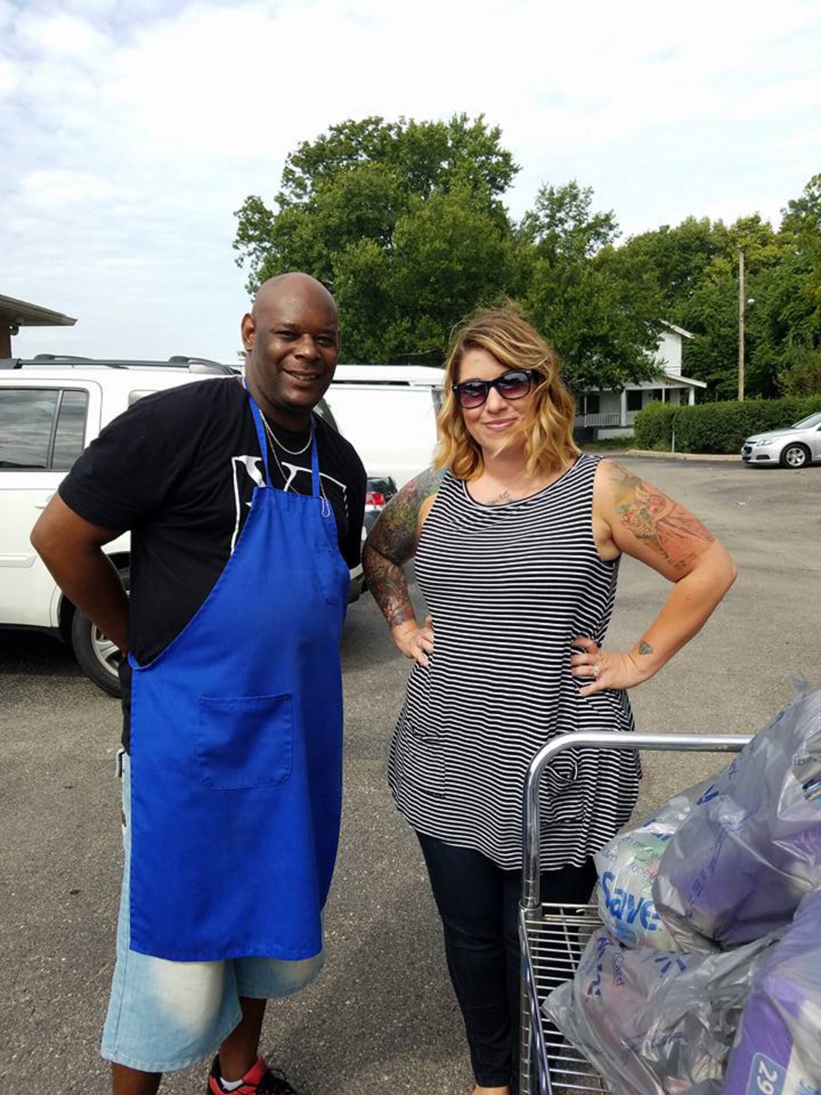 Daytonian of the Week, Shana Lloyd uses 10% of her photography session fees to give back to the community.    Here she is delivering food and necessities to House of Bread. CONTRIBUTED
