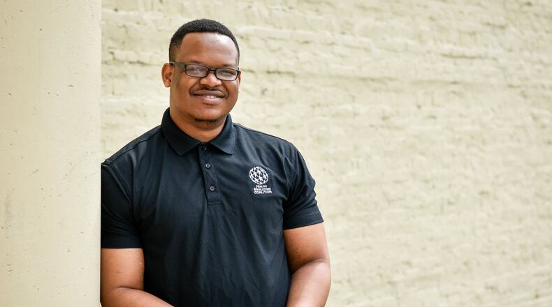 Benedict Uzoma Njoku is the newest project coordinator for the Healthy Middletown Coalition. Njoku was born in Nigeria but moved to Ukraine at the age of 18 to go to medical school. After completing his schooling in Ukraine he came to Ohio to get his masters degree in health promotion from Miami University. NICK GRAHAM/STAFF