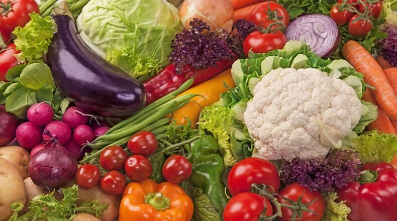 An assortment of fresh vegetables on a table. (Dreamstime/TNS)