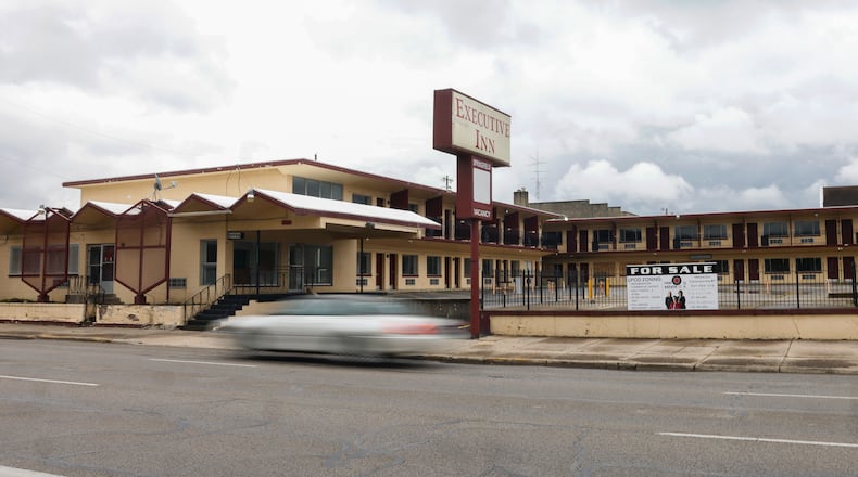 A car drives past an Executive Inn on West Columbia Street on Thursday, May 22, 2025, in Springfield. JOSEPH COOKE/STAFF