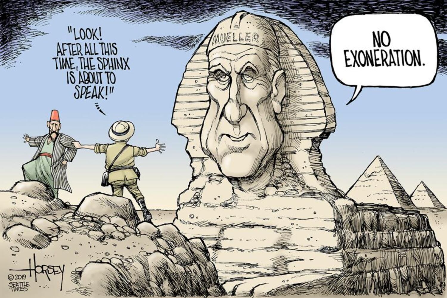 Week in cartoons: Mueller speaks and more