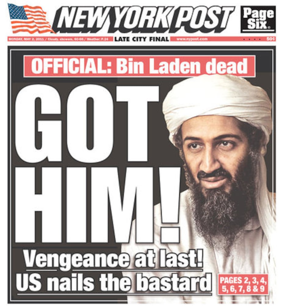 Newspapers report Osama bin Laden's death