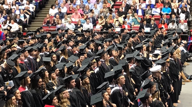 The four-year graduation rate for Ohio public high school students rose to 83.5 percent in 2015-16, the most recent year for which data is available. FILE PHOTO