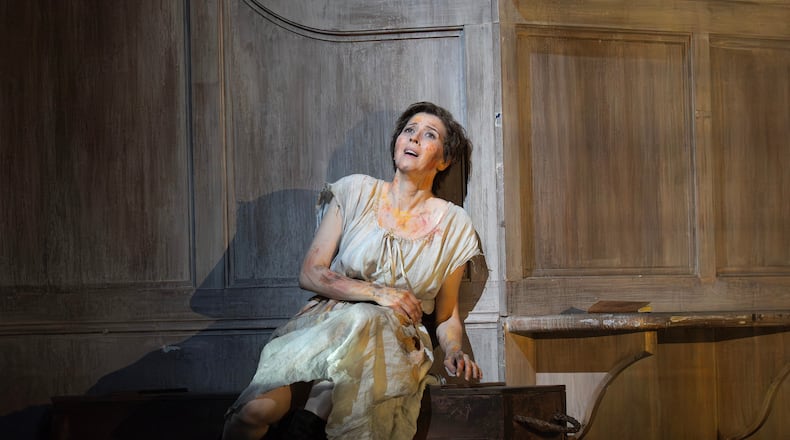 This image released by the Metropolitan Opera shows Lisette Oropesa, as Elvira, during a rehearsal for Bellini's "I Puritani" at the Metropolitan Opera in New York on Dec. 22, 2025. (Ken Howard/Met Opera via AP)