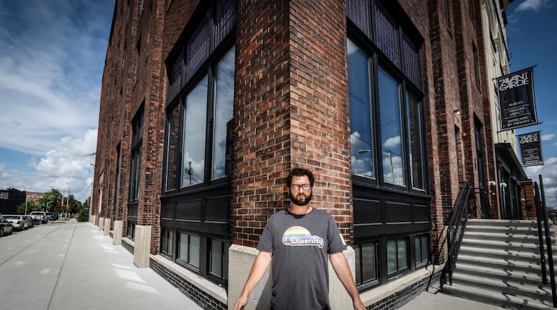 Jeff Graley is the president of Mile Two, a defense contractor and software company that chose to bring his company to the Manhattan building in downtown Dayton. JIM NOELKER/STAFF