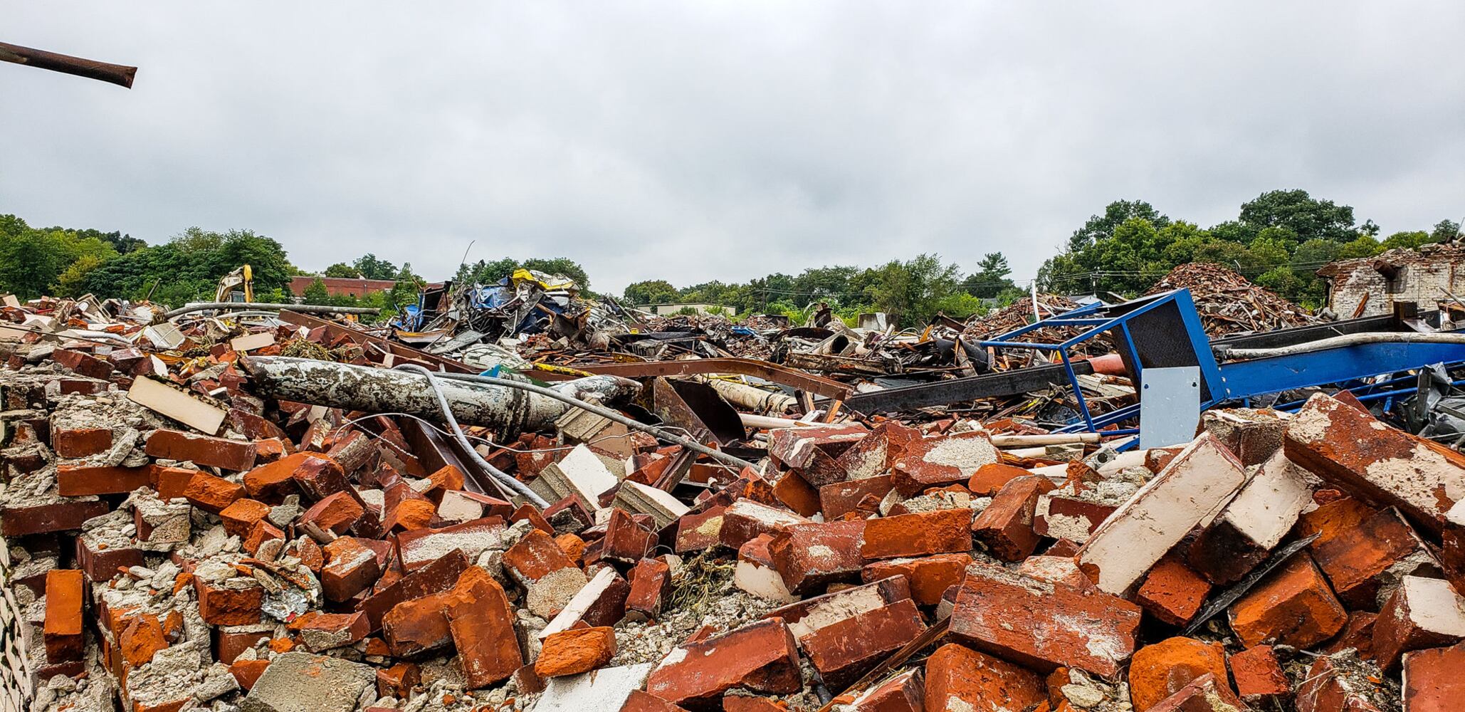 Demolition continues at former Franklin Boxboard building