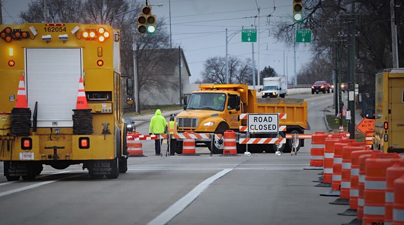 Keowee Street will be closed between Monument Avenue and Valley Street in Dayton from Jan. 4 to April 5, 2021, for water line upgrades and realignment. STAFF/MARSHALL GORBY