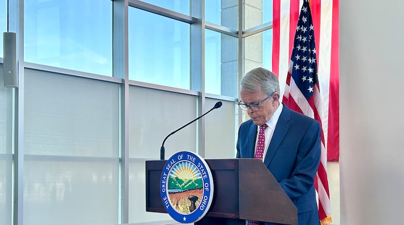 Ohio Gov. Mike DeWine announces 26 new recommendations curated by a state task force to improve the conditions and performance of the Ohio juvenile justice system. Sept. 3, 2024.
