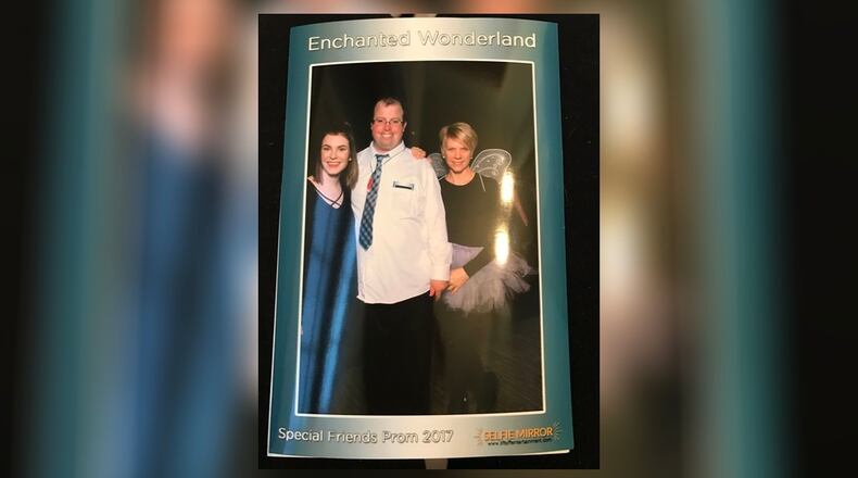 The selfie mirror is a popular attraction at the Special Friends prom for special needs young adults from across the area hosted by Stillwater United Methodist Church. Pictured from left: Cassie Williams, Josh Orrill and Heidi Williams. CONTRIBUTED