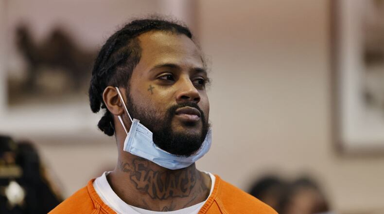 Marquan Cook was given a life sentence with the possibility of parole after 22 years for the shooting death of Brandon Moneyham Sr. Wednesday, Jan. 5, 2022 in Butler County Common Pleas Court in Hamilton. NICK GRAHAM / STAFF
