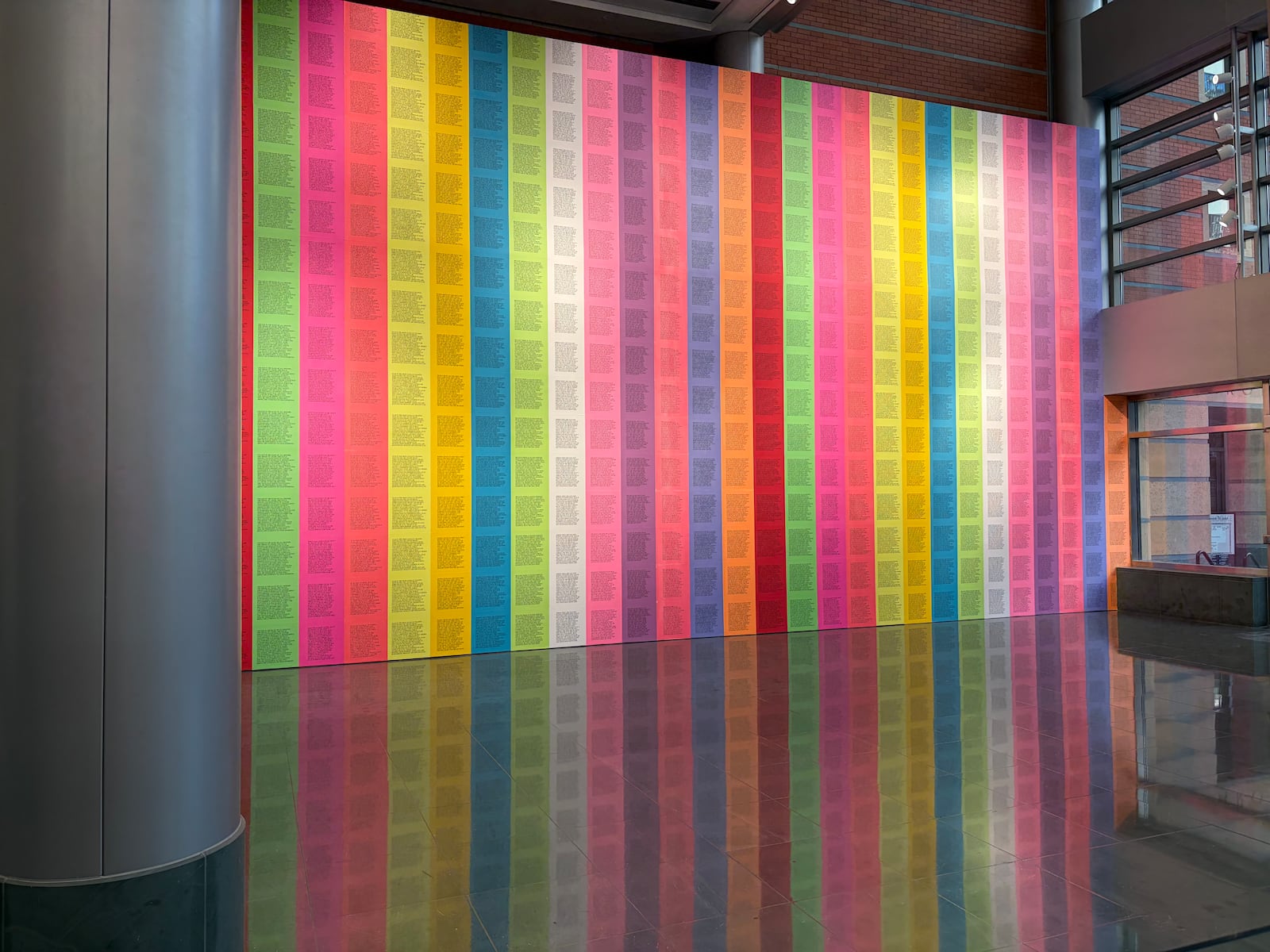 Installation view of Jenny Holzer's "Inflammatory Essays" on view at The Weston Gallery in Cincinnati. CONTRIBUTED