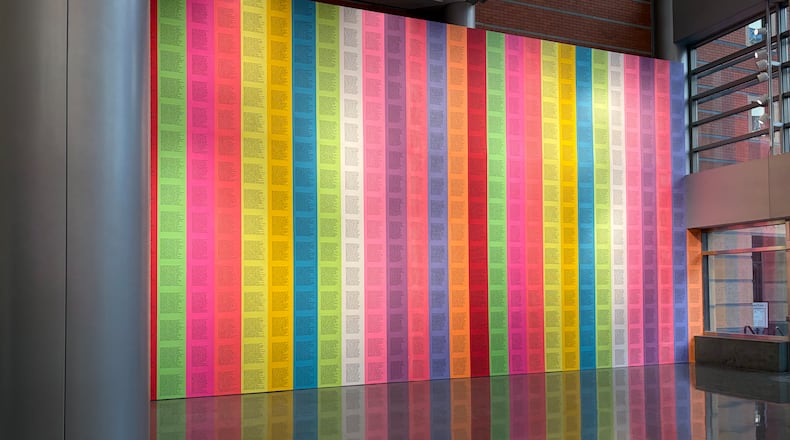Installation view of Jenny Holzer's "Inflammatory Essays" on view at The Weston Gallery in Cincinnati. CONTRIBUTED