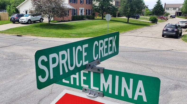 A man is dead following a shooting in Liberty Twp. Crews were called at 5:23 a.m. Tuesday, June 9, 2020, on a call of shots fired in the 6000 block of Spruce Creek Drive. The victim, who was found in the street, was identified as 25-year-old Khalic Rova-Shaquille Milton of Cincinnati, according to the Butler County Sheriff’s Office. NICK GRAHAM / STAFF