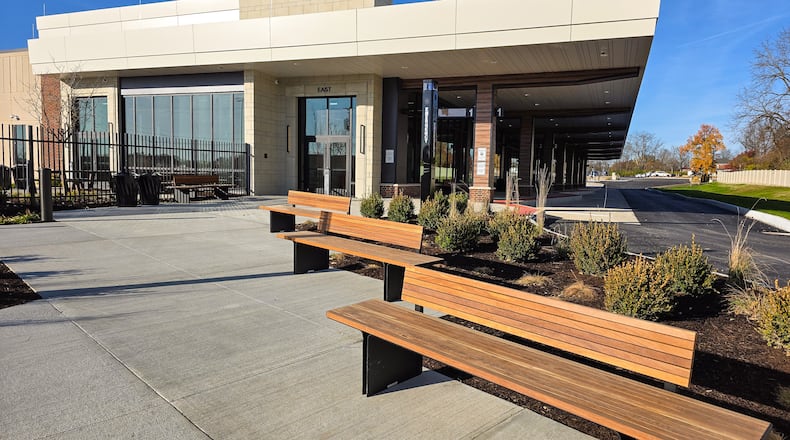 The Butler County RTA dedicated its new Chestnut Street Multimodal Station in Oxford. The station will also be home to the new Amtrak Cardinal route, which construction on that infrastructure is expected to be done in 2026. The building has indoor bus storage, maintenance garage, offices, bus wash, fueling station and a community room. NICK GRAHAM/STAFF