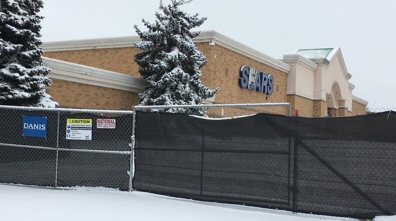 Construction appears to begin on Sears box at the Mall at Fairfield Commons. STAFF PHOTO / HOLLY SHIVELY