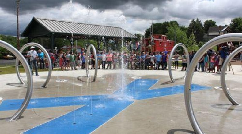 The Splash Pad at Xenia Station has opened for the summer season. CONTRIBUTED