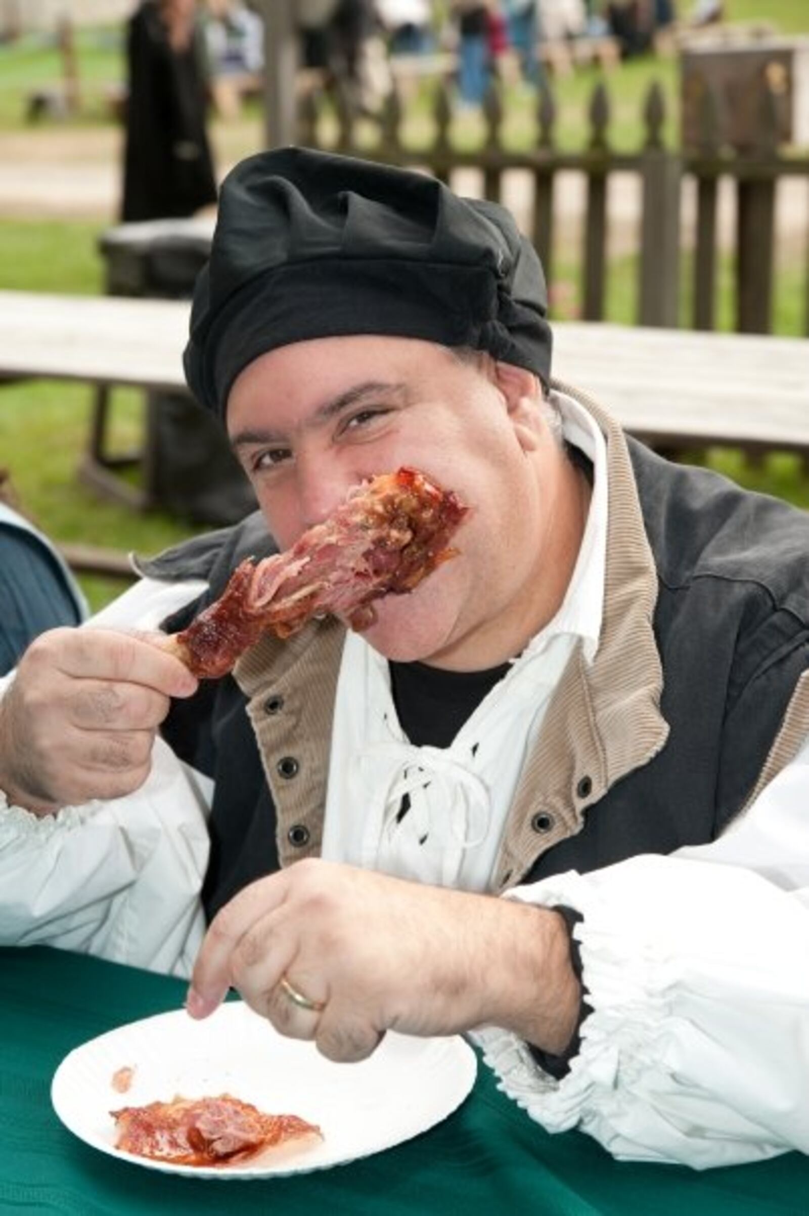 Turkey legs are a favorite at the Ohio Renaissance Festival.