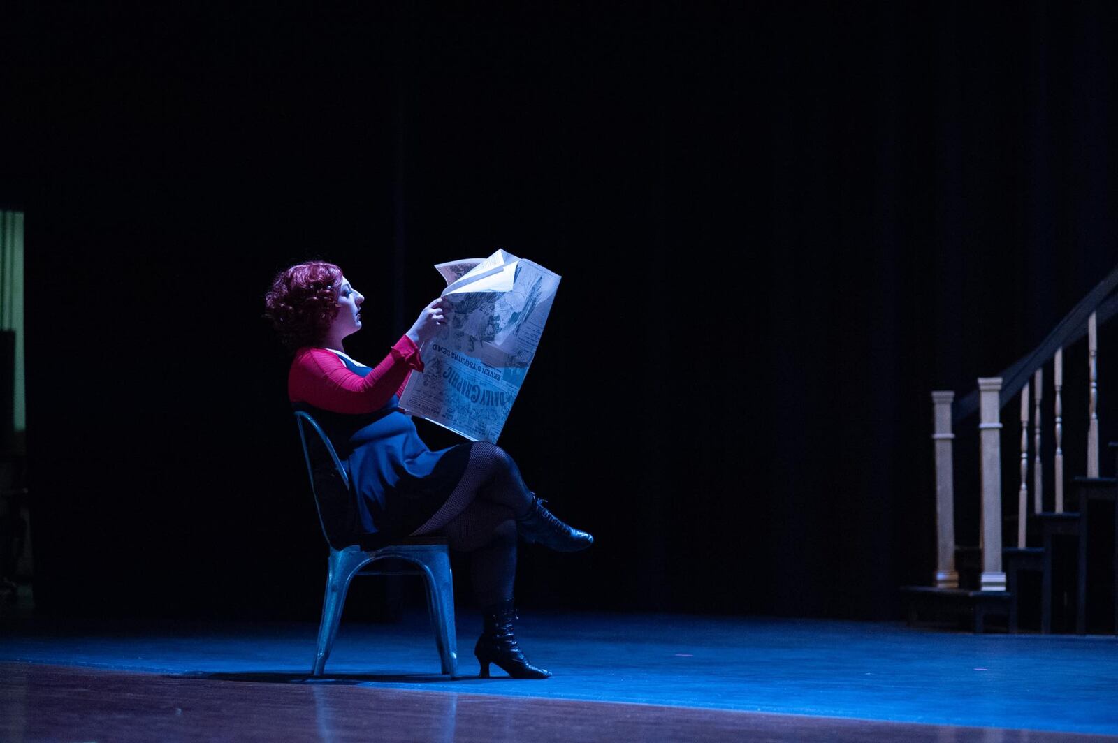 Abby Kress Monroe (Roxie Hart) in TheatreLab Dayton's production of "Chicago." Photo courtesy of Mackensie King