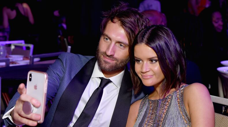 NEW YORK, NY - JANUARY 27: Ryan Hurd (L) and recording artist Maren Morris attend the Clive Davis and Recording Academy Pre-GRAMMY Gala and GRAMMY Salute to Industry Icons Honoring Jay-Z on January 27, 2018 in New York City. (Photo by Michael Kovac/Getty Images for NARAS)