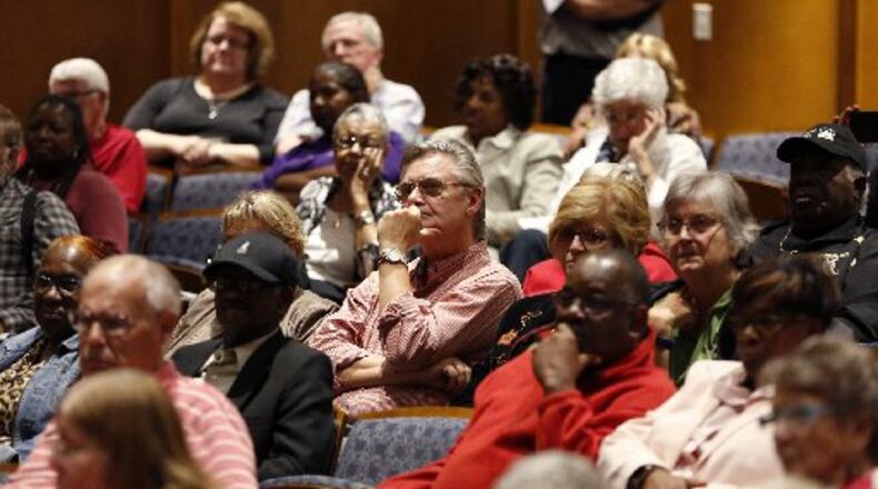 A public forum on state Issue 2 was held Thursday, Oct. 12, at Sinclair College. LISA POWELL / STAFF