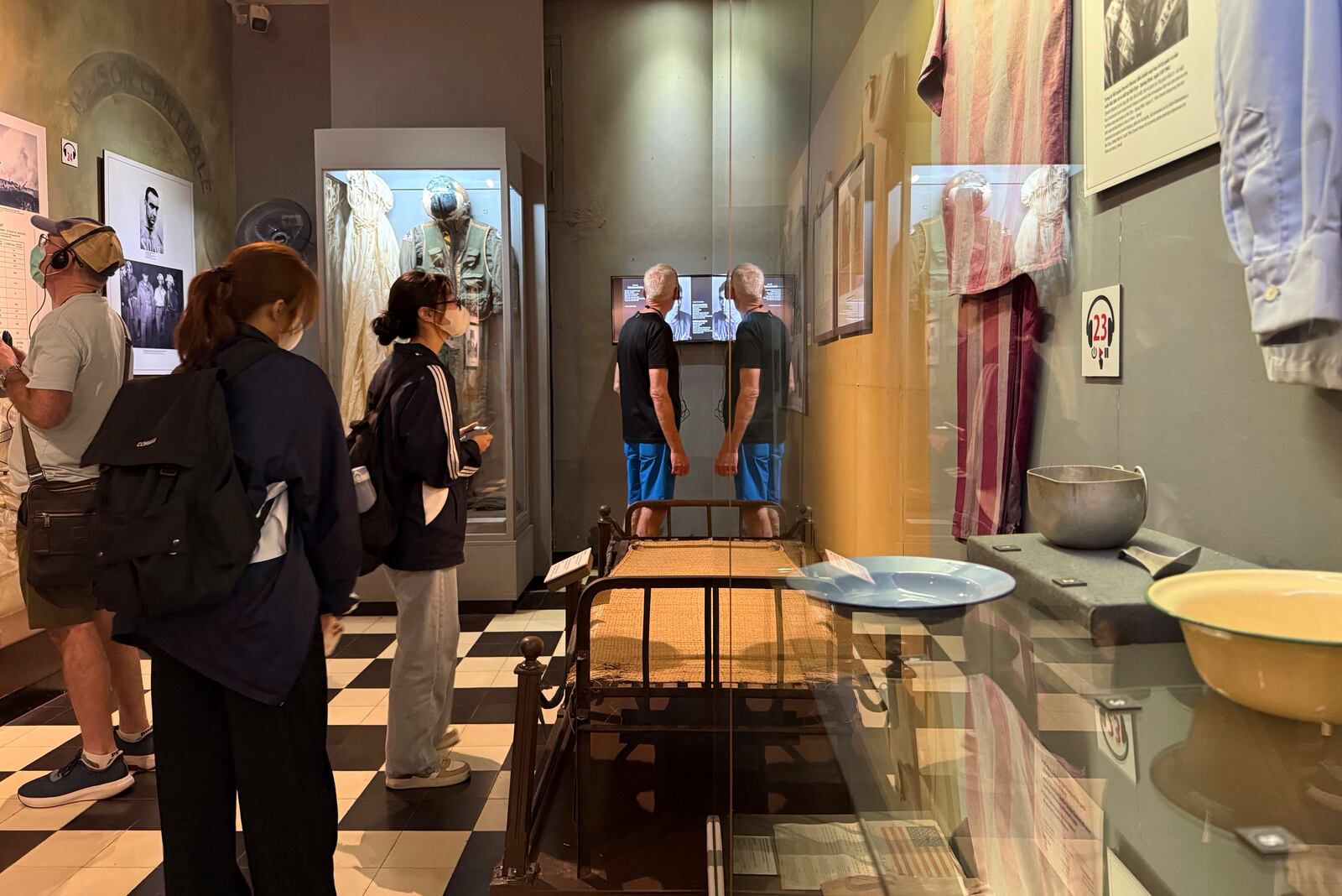 Tourists visit Hoa Lo prison museum in Hanoi, Vietnam, March 26, 2025. (AP Photo/Hau Dinh)