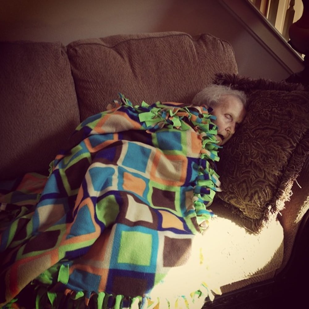 Somebody is still tired from her interview yesterday..