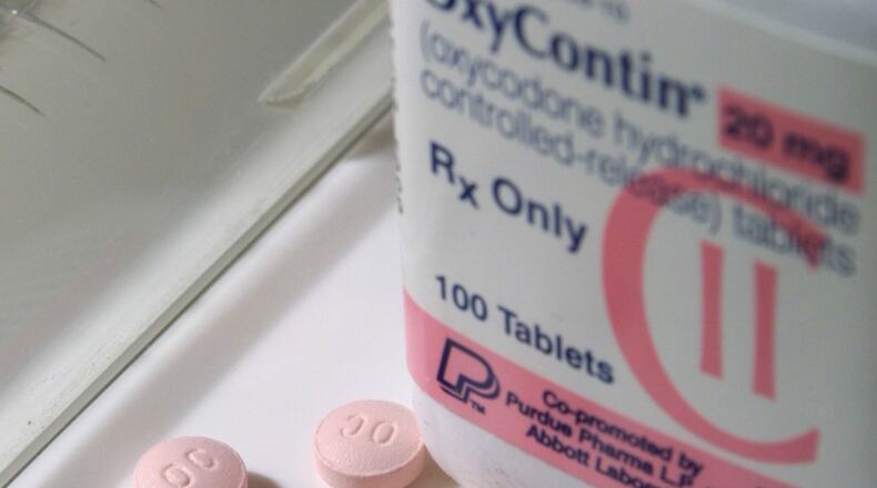 The State of Ohio Board of Pharmacy said 2012 and 2017, the total number of opioids dispensed to Ohio patients decreased by 225 million doses or 28.4 percent. FILE