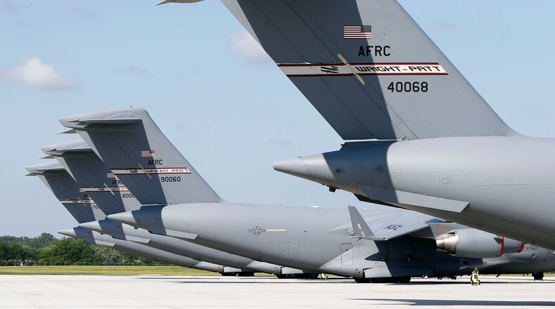 The 445th Airlift Wing is based at Wright-Patterson Air Force Base, where much of the Air Force’s research and logistics work is anchored. TY GREENLEES / STAFF