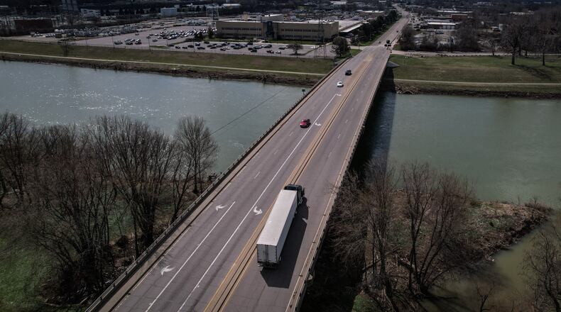 The city of Moraine is planning a $1.6 million road project to fix Dryden Road from Kreitzer Road north to the Great Miami River. JIM NOELKER/STAFF