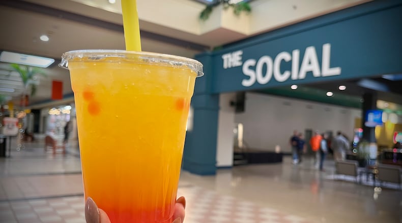 The Fruity Smoothie Cafe is one of six vendors inside The Social at Piqua Center. NATALIE JONES/STAFF