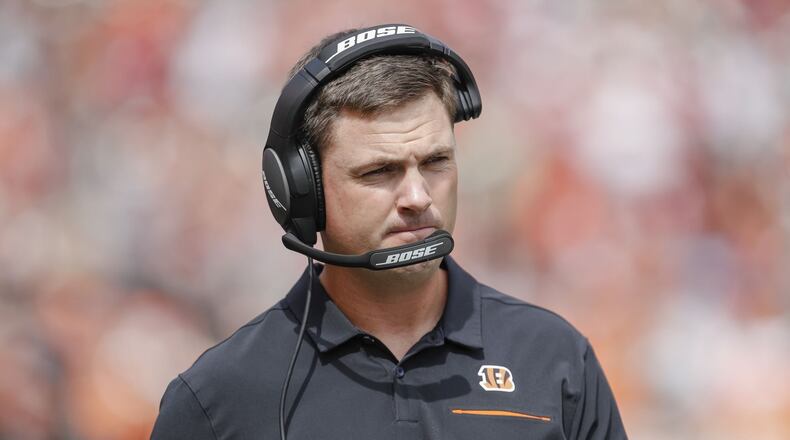 CINCINNATI, OH - SEPTEMBER 15: Head coach Zac Taylor of the Cincinnati Bengals is seen during the first half against the San Francisco 49ers at Paul Brown Stadium on September 15, 2019 in Cincinnati, Ohio. (Photo by Michael Hickey/Getty Images)