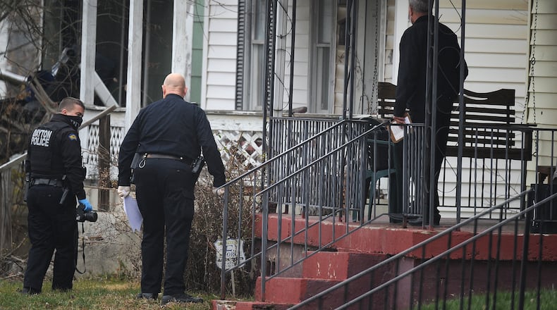 Dayton homicide detectives after a person died following a shooting at a house on Kammer Avenue on Thursday, Dec. 17, 2020. MARSHALL GORBY/STAFF