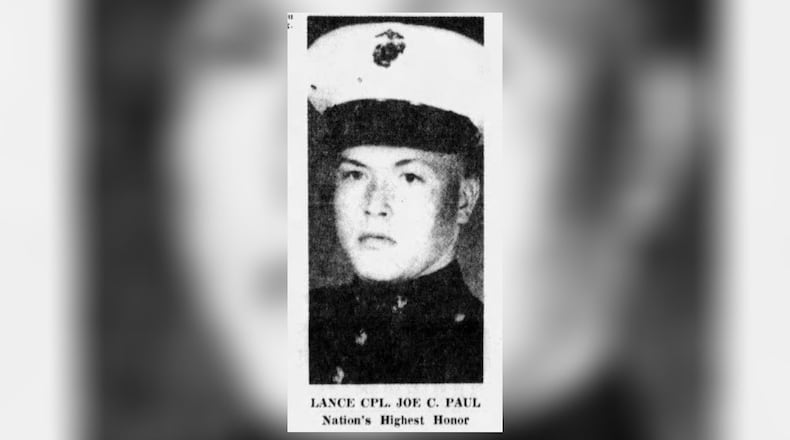 Joe C. Paul of Vandalia was a hero during the Vietnam War. (Dayton Daily News Feb. 7, 1967)