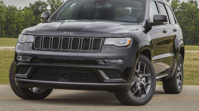 The 2019 Jeep Grand Cherokee boasts best-in-class towing of 7,200 pounds and a crawl ratio of 44.1:1. All Grand Cherokee models now feature Blind-spot Monitoring with Rear Cross Path detection as standard equipment. Jeep photo